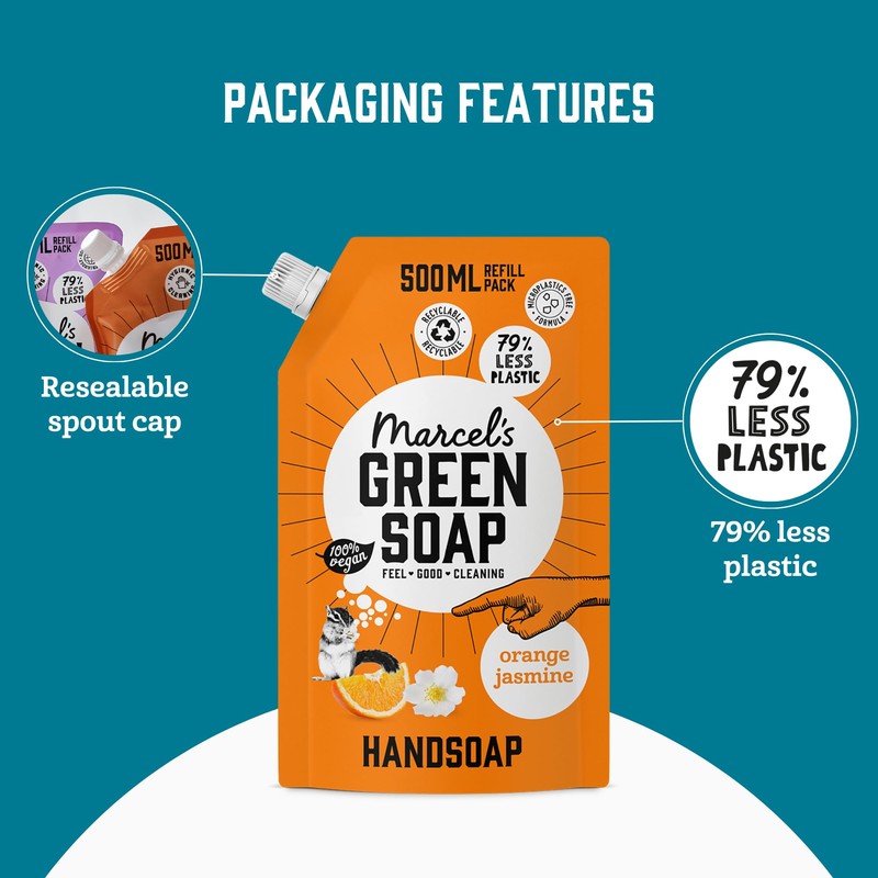 Marcel's Green Soap - Hand Soap Refill Orange & Jasmine