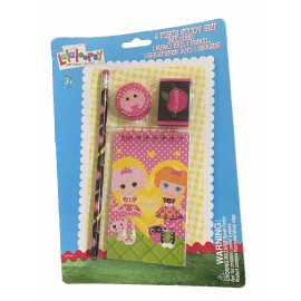 Lalaloopsy stationary 4 piece Set Memo Pad Sharpener Pencil Eraser School Toy A2