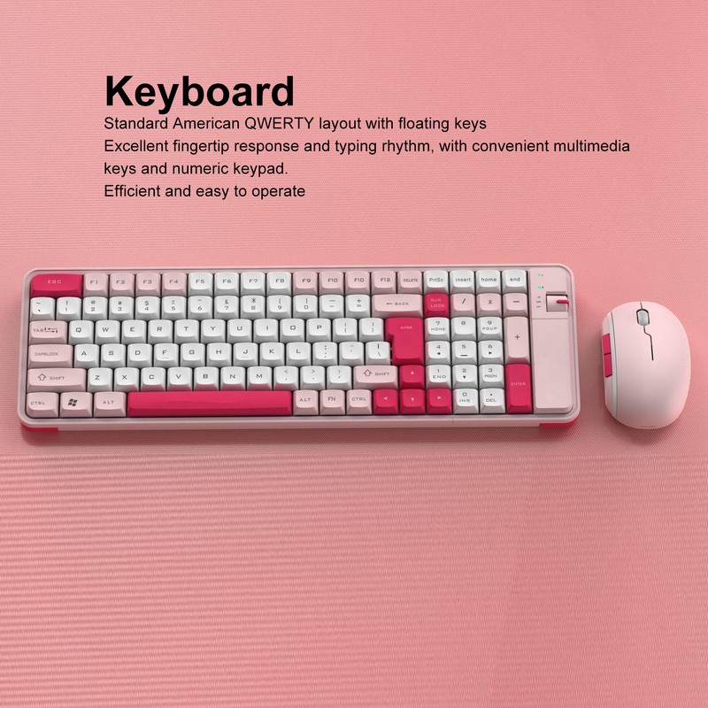 Wireless Bluetooth Keyboard and Mouse Combo Dual Mode 100 Keys