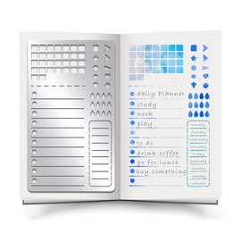 INFUNLY Metal Journal Stencils Planning Form Metal Stencil Straight Lines Stainless Steel Drawing Painting Stencil Bookmark Metal Stencil for Journaling Calendar Schedule Diary Scrapbooking