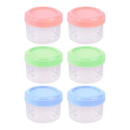 USHXVG 6 Pieces of 35ml Small Ingredients Boxes, Mini Sauce Jars, Ketchup Boxes, Salad Boxes, Storage Containers with Lids, Reusable Sealed Jars, Food Preservation Boxes (Multi-color)