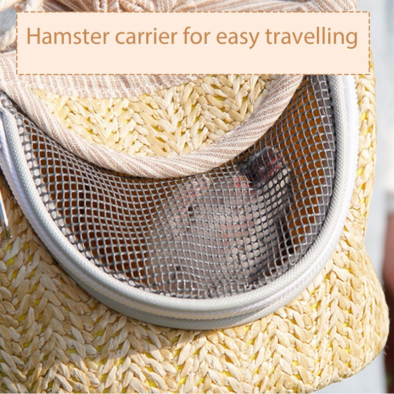 Small Animal Carrier Bag for Guinea Pig Hamster Mouse, Sugar