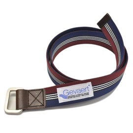 Gevard GVT-1069 Double Ring Belt, Border Line, European Design, Unisex, Wine