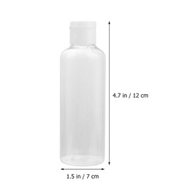 Beaupretty 30Pcs Empty Squeeze Bottles,Plastic Empty Bottles with Flip Cap Refillable Travel Shampoo Bottles White (100ml)