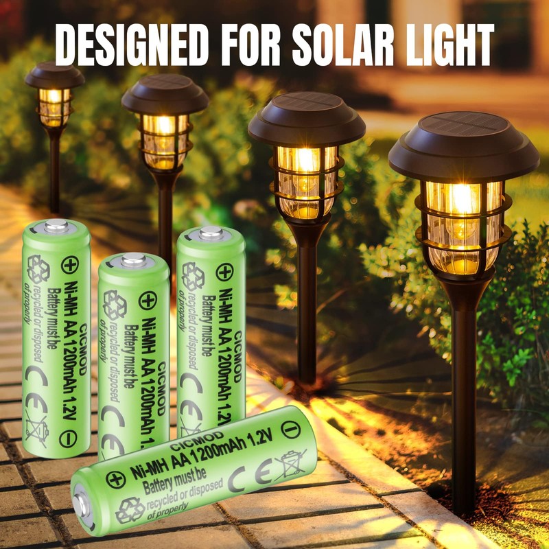 CICMOD AA Rechargeable Batteries 1.2V Ni-MH 1200mAh Double A Battery
