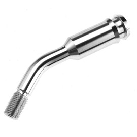 Create idea Car Silver Curved Gear Knob Extension Gear Lever