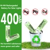 Henreepow Ni-MH 2/3AAA 1.2v 400mAh Rechargeable Batteries,Low Self-Discharge, Long Range