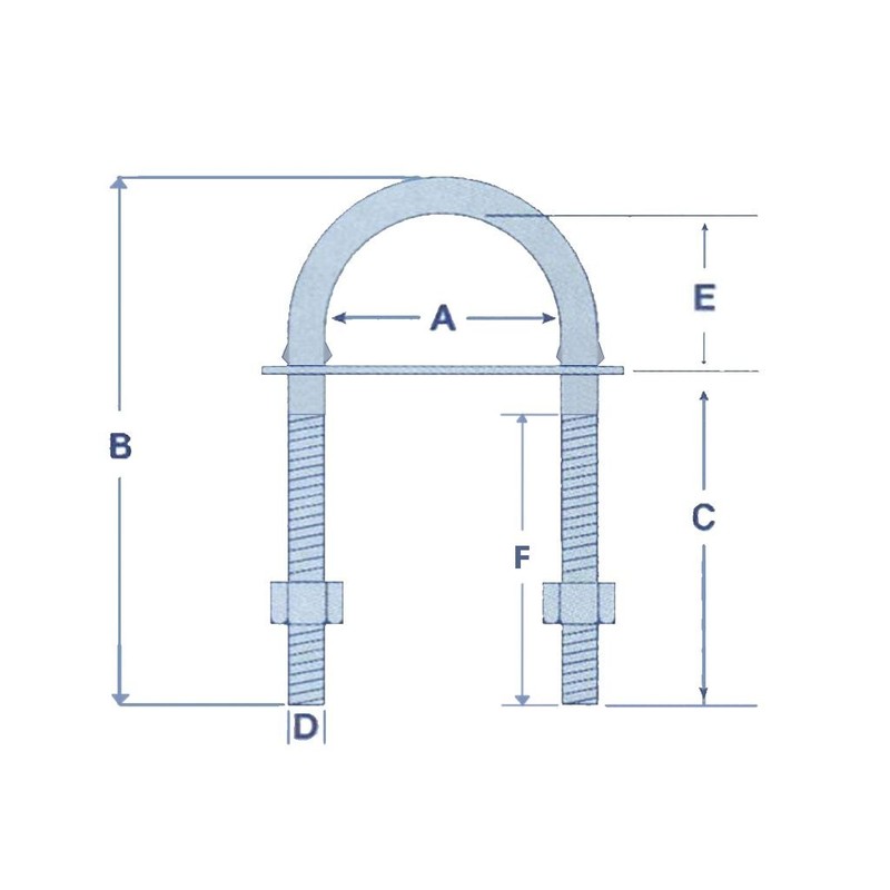 8MM x 80MM Stainless Steel U Bolt