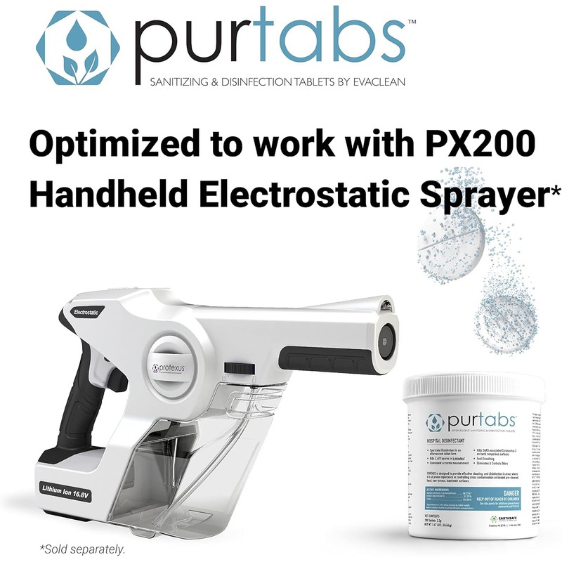 PurTabs 3.3 gram Sporicidal NaDCC Tablet Disinfectant - Multipurpose, Concentrated
