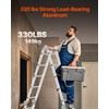 Happybuy Multi-Purpose Ladder, 7-in-1 Folding, 12ft Reach, Heavy Duty, 330