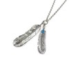 H.N.Z Native American Necklace Silver Turquoise Feather Indian Jewelry Men