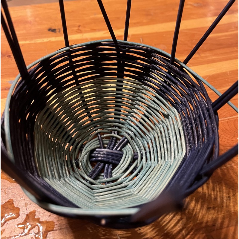 Appalachian Basketry, Natural & Rust Color Basket Making Kit (Teal/Navy