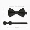 Enlision Bow Tie Men's Plain Pre-Tied Bow Tie and Pocket