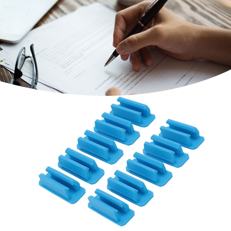 10pcs Adhesive Pen Holder Multipurpose Elastic Flexible Silicone Pencil Holder