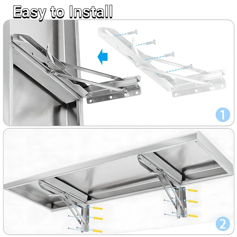 Toriexon Folding Concession Shelf 72" x 12", Drop Down Concession