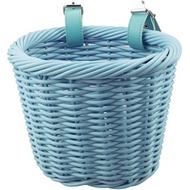 Meghna Woven Mini Bike Basket for Kid Bike Handlebar Bike Basket for Girl Boy for Scooter Blue