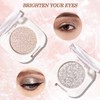 2PCS Glitter Eyeshadow Palette – Gold & Silver Cream Shimmer