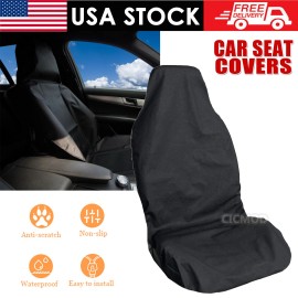 CICMOD Car Seat Cover Protector Waterproof Non-Slip Truck Front Seat Cover Universal