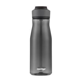 Contigo Ashland 2.0 Water Bottle with Straw and Leak-Proof Locking Lid, BPA-Free Plastic, Dishwasher Safe, Licorice, 40 oz (1.18 L)