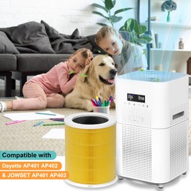 Lhari 2-Pack AP401 Pets Allergy Replacement Air Filter, Compatible with Dayette AP401 AP402 Air Purifier and JOWSET AP402 AP403 Air Purifier, Designed for Pets Odors