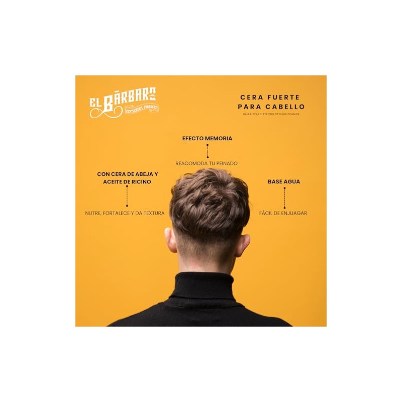 Cera Fuerte Para Cabello - Cera Efecto Memoria Hidrosoluble 120g