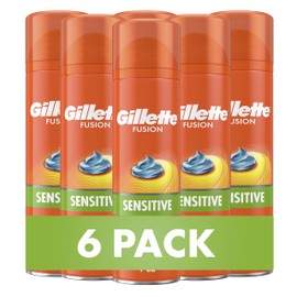 Gillette Fusion5 Ultra Sensitive Shave Gel, 7oz, Pack of 6
