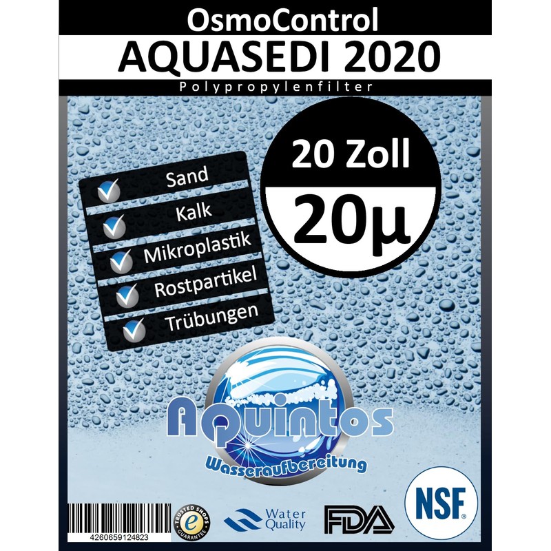 Sediment Filter 20 x 4.5 Inch Sand Filter Rust Particulate