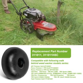 311011 Trimmer Mow Ball Head for Walk Behind String Mower, Weed Wacker Plastic Mow Ball Hex Center Bearing Assembly - 2 Pack