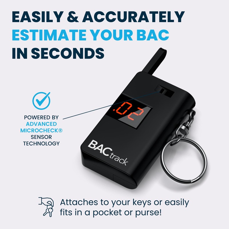 BACtrack BACtrack Keychain Breathalyzer - Black (2 Pack) | Ultra-Portable
