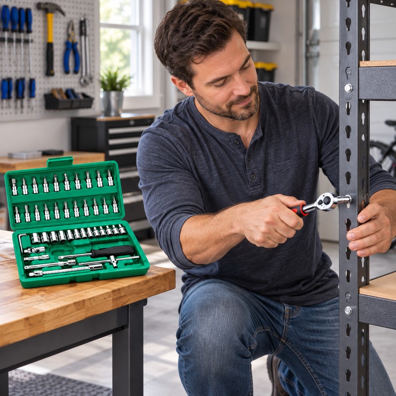46-Piece 1/4-Inch Drive Mechanic Tool Set – Metric & Inch