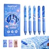 LHLZNB 5-Pack 0.5mm Erasable Gel Pens with Cartoon Designs -