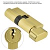 Brass Single Open Lock Cylinder with 3 Keys, 65mm Double