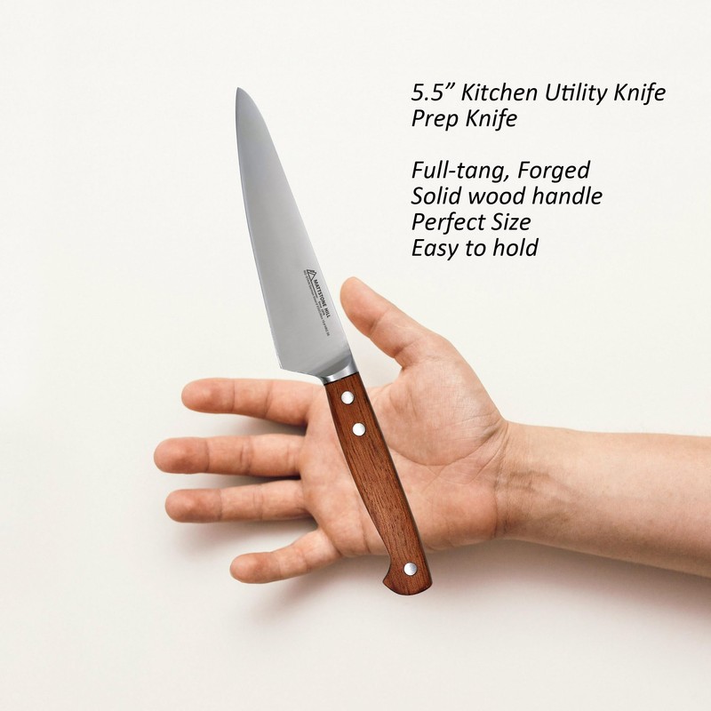 MATTSTONE HILL Utility Knife 5.5 Inch - Small Kitchen Compact