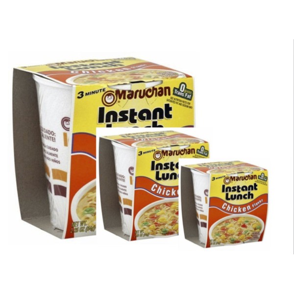 Maruchan Ramen Noodles Chicken Instant Lunch Cups 3 pack of 2.25 oz cups