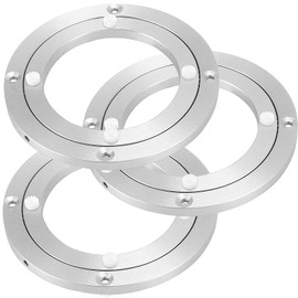 MUKLEI 3 PCS 5.5 Inches Turntable Bearings, Aluminium Alloy Lazy Susan Hardware, Rotating Bearing Turntable for Rounding Dining Table, 110 lbs Max Load Bearing Capacity