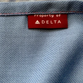 Brand NEW Delta Airlines Logo Lap Blue First Class Blanket Sealed.