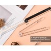 2 Pcs Folding Ruler, 30cm Folding Geometric Ruler Flexible Plastic