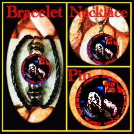 OZZY BARK AT THE MOON SET OF 3   BRACELET  NECKLACE  PIN 🤘