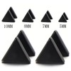 10MM Unisex Stainless Steel Black Triangle Screw Stud Earrings for
