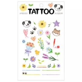 쁘띠 타투 스티커 큐티 두들링 패션 컬러 Petite Tattoo Sticker Cutie Doodling Fashion Color