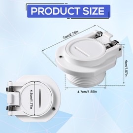 W400BWHP Vacuum Safety Lock, Free Rotation Pool Vacuum Adapter for Hose Pool Cleaner Wall Fitting Compatible with Hayward Zodiac Easy to Install