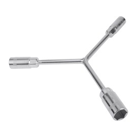 HEROFFIX 1 Pcs Socket Wrench Spanner Socket Remover 12cm Carbon Steel Hexagon 12mm 14mm 17mm for Car Motorcycle Dirtbike Y Shaped 3 Way Wrench Sleeve