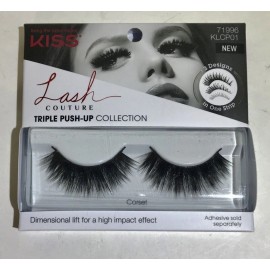KISS - LASH COUTURE TRIPLE PUSH UP COLLECTION CORSET EYELASHES - PICK QUANTITY - Corset - KLCP01 - 71996, 1 Package - 1 Pair