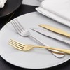 Xingjiake 12-Piece Gold Dinner Forks Set, Stainless Steel Forks Silverware,