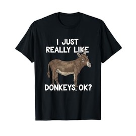 Funny Donkey Gift For Owners I Just Really Like Donkeys OK? T-Shirt