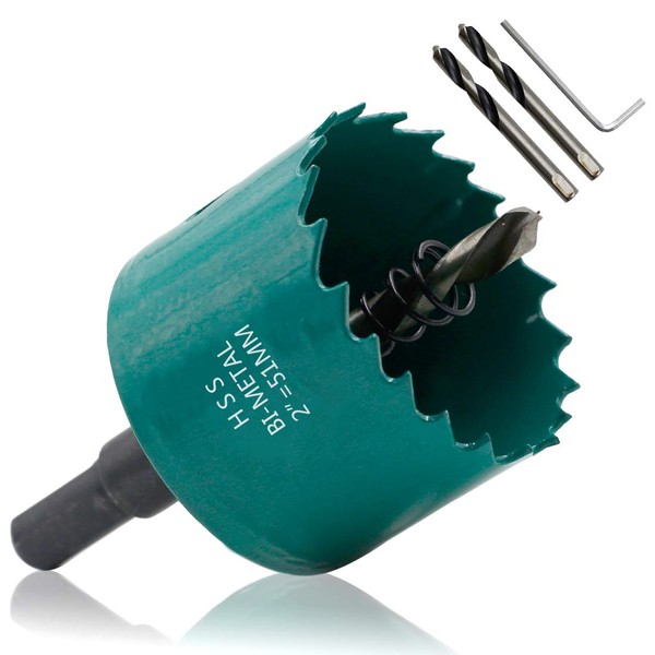 Qjaiune 51mm/2" Hole Saw BI-Metal Heavy Duty Hole Cutter for