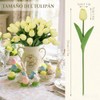 Tulipanes Artificiales Decoracion,24 Pack Flores Artificiales Con Pegamento