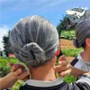 Make-up grandmother's ponytail wig performance prop elderly person (WFHJ2W8) / 분장용 할머니 쪽머리 가발 공연 소품 노인 (WFHJ2W8)