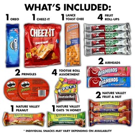 Fun Flavors Box Favorite Snack Box Variety Pack Scrabble Junior Game Chips Candy Snacks 50 Count