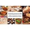Hcooker 3 Tier Kitchen Bamboo Steamer with Double Stainless Steel